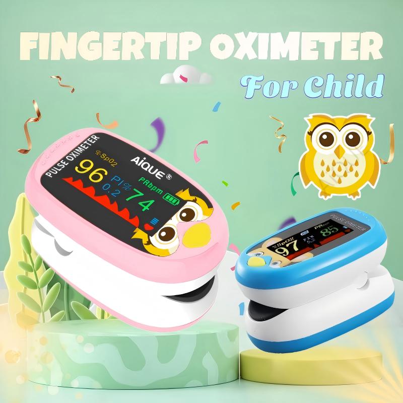 Pulse Oximeter Fingertip Rechargeable - AiQUE Pulsoksymetr Palcowy dla Dzieci, Ładowalny