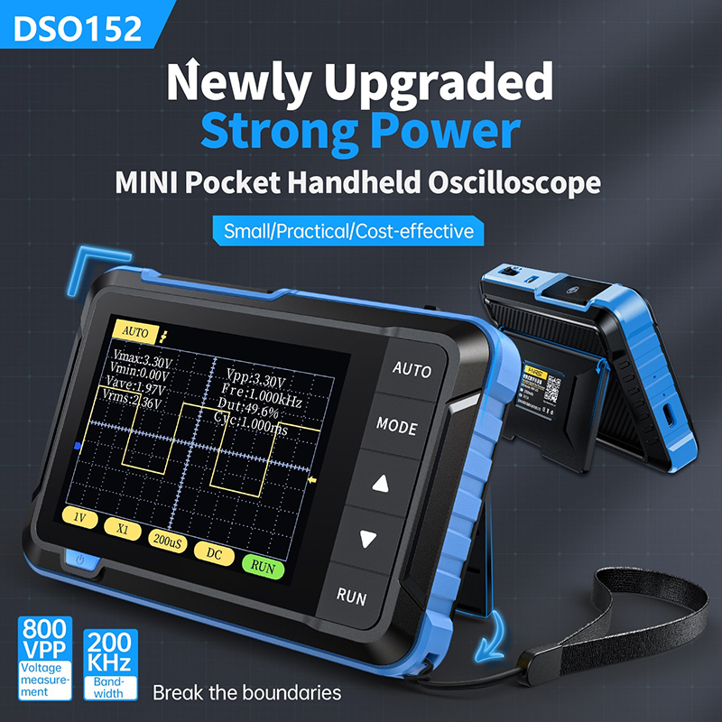 Fnirsi Digital Oscilloscope Handheld - FNIRSI DSO152 Mini ręczny oscyloskop cyfrowy