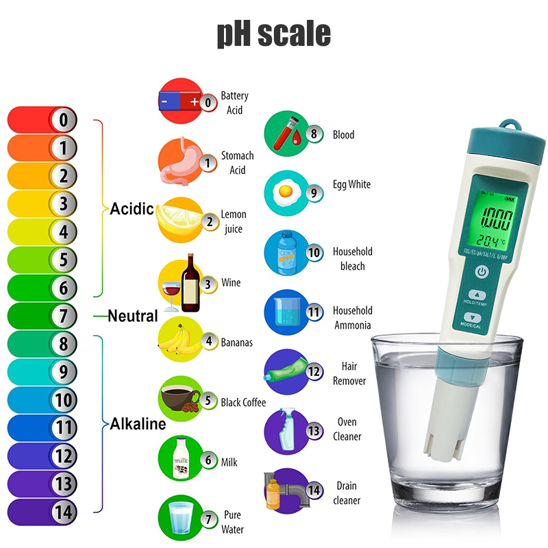 Miernik cyfrowy WESTTUNE 7 w 1 – Ph Meter Digital Water Tester recenzja i cena