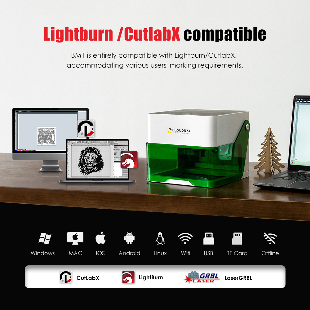 Cloudray 5000mw CNC Mini grawe – Fiber Laser Marking Machine 30W recenzja i cena