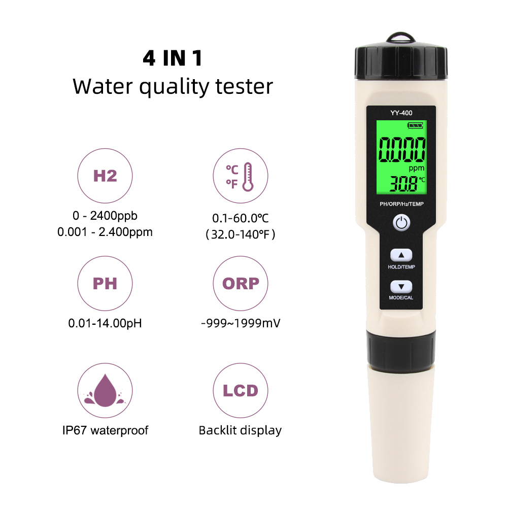 Miernik 4 w 1 YY-400 PH/ORP/H2 – Ph Meter Digital Water Tester recenzja i cena